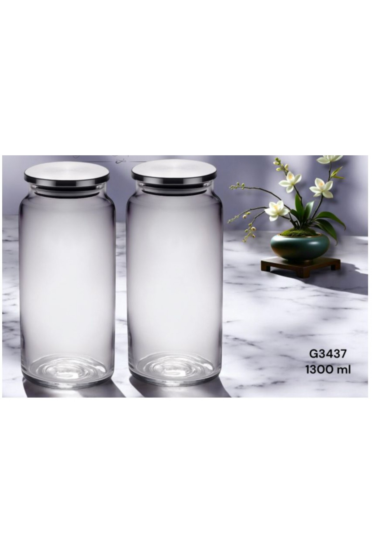 METAL KAPAKLI CAM KAVANOZ 1.3 LT (P)
