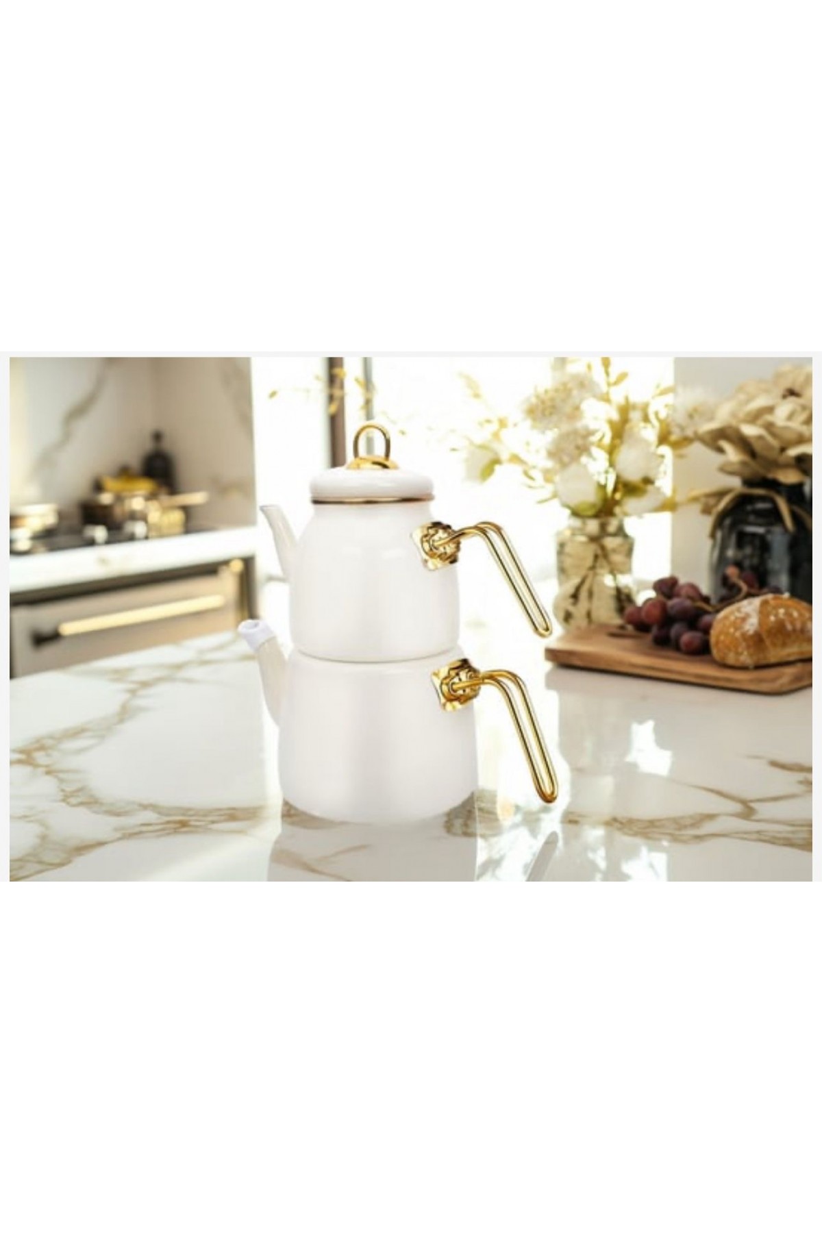 ELİTE CLASS RENKLİ EMAYE LÜX ÇAYDANLIK  (P)