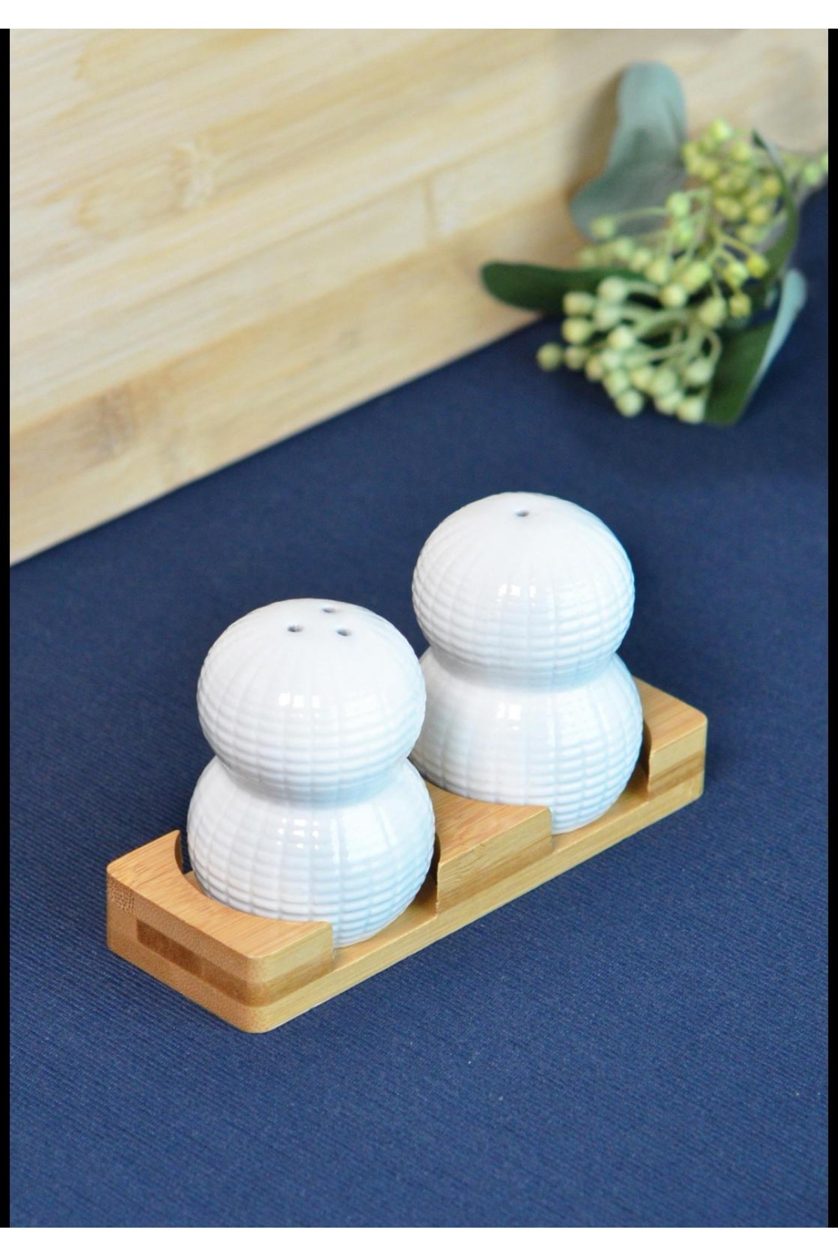 PAÇİ-GRACE 2Lİ BAMBU STANDLI TUZLUK (P)