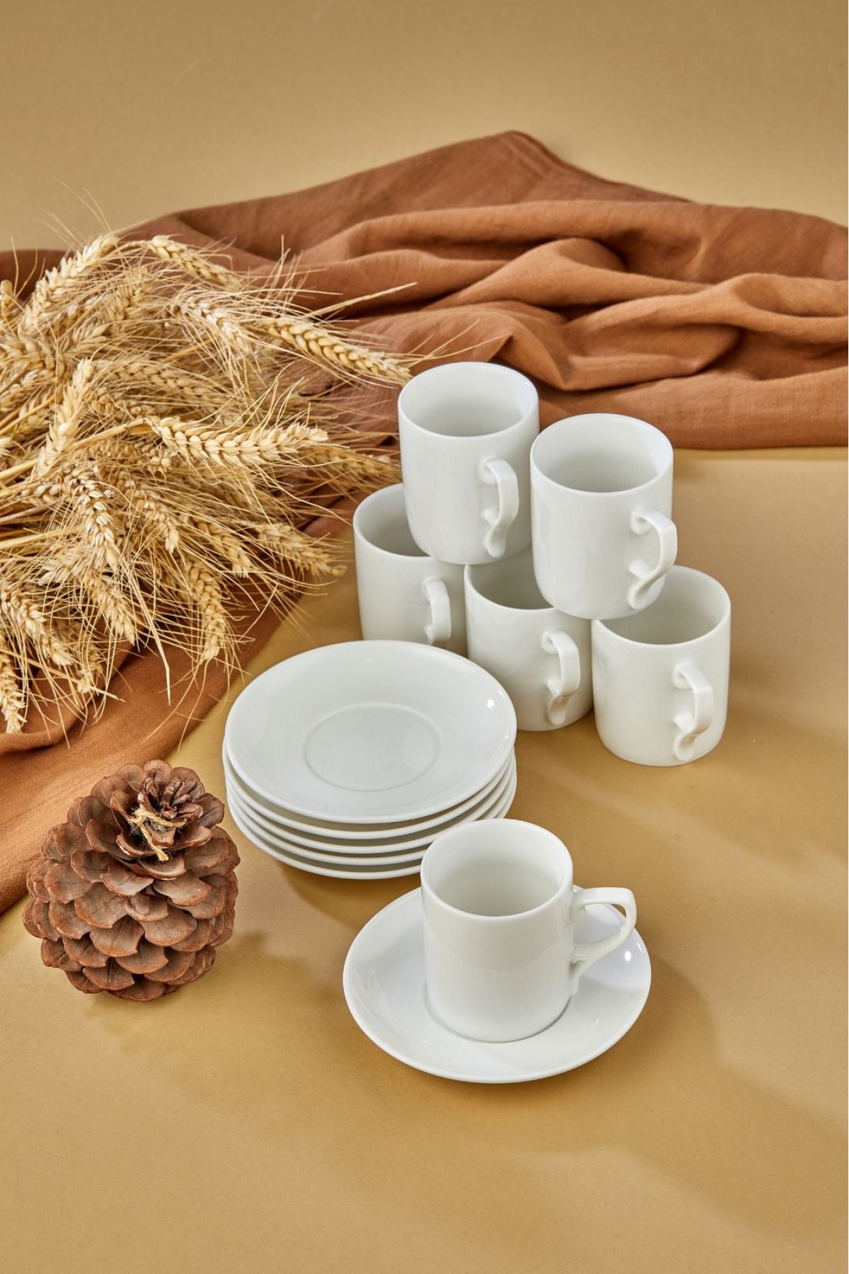 PORSELEN 6LI KAHVE FİNCANI SETİ (P)