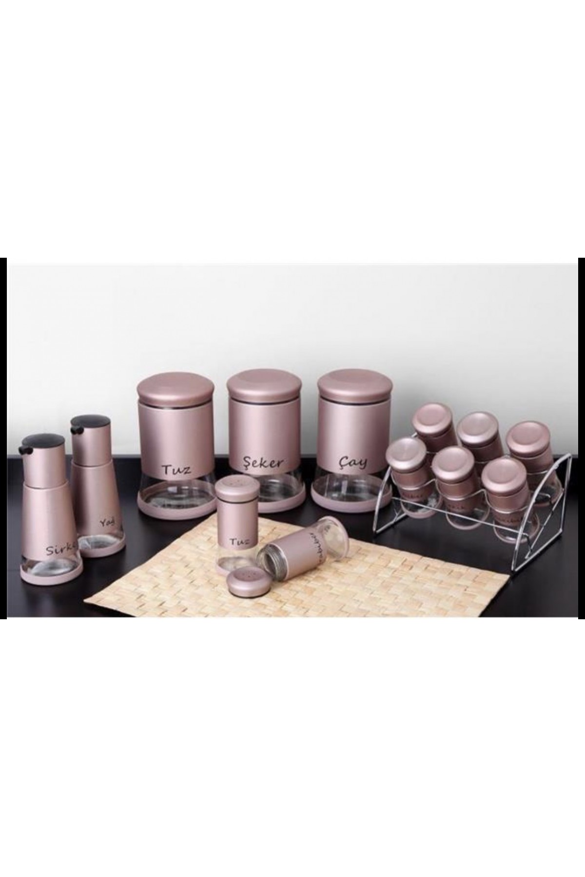 CAM 13 PARÇA BAHARAT SETİ ROSE GOLD  (P)