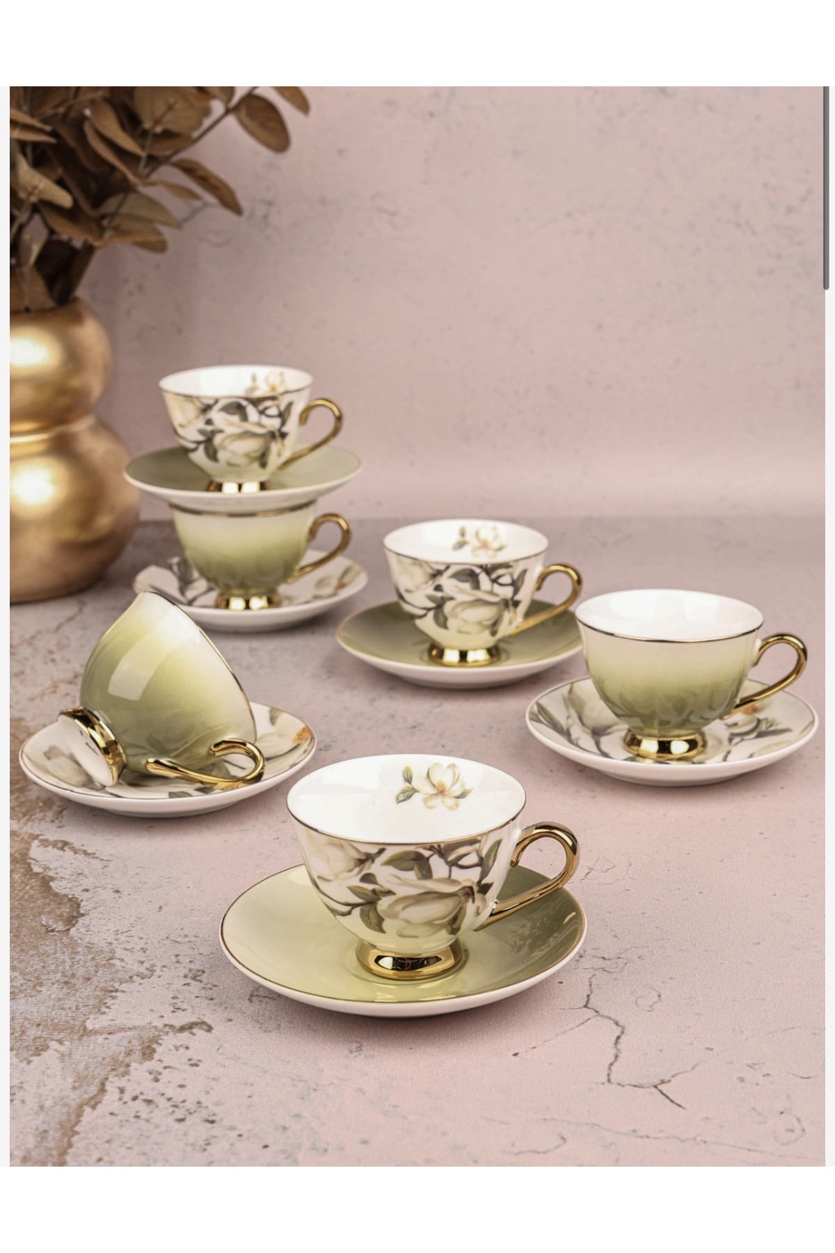 PAÇİ-LUNOLIA 6LI KAHVE FİNCANI (P)