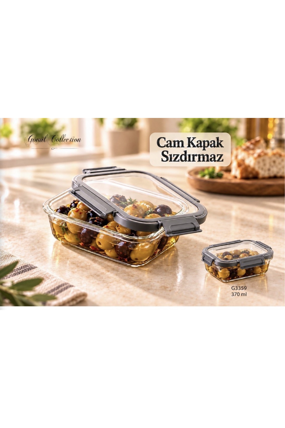 370ML BOROSLİCATE CAM SAKLAMA KABI (P)