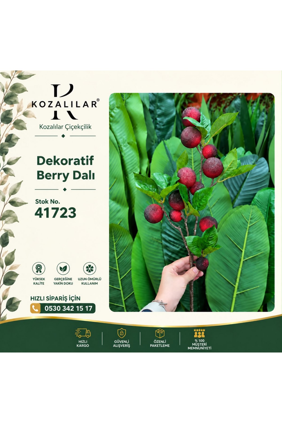 65CM 12 ADETLİ BERRY DAL